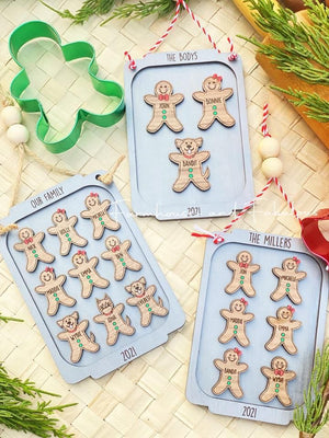 Ornament- Cookie sheet with Gingerbread and names