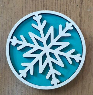 3D Interchangeable Round INSERTS - Winter and Christmas