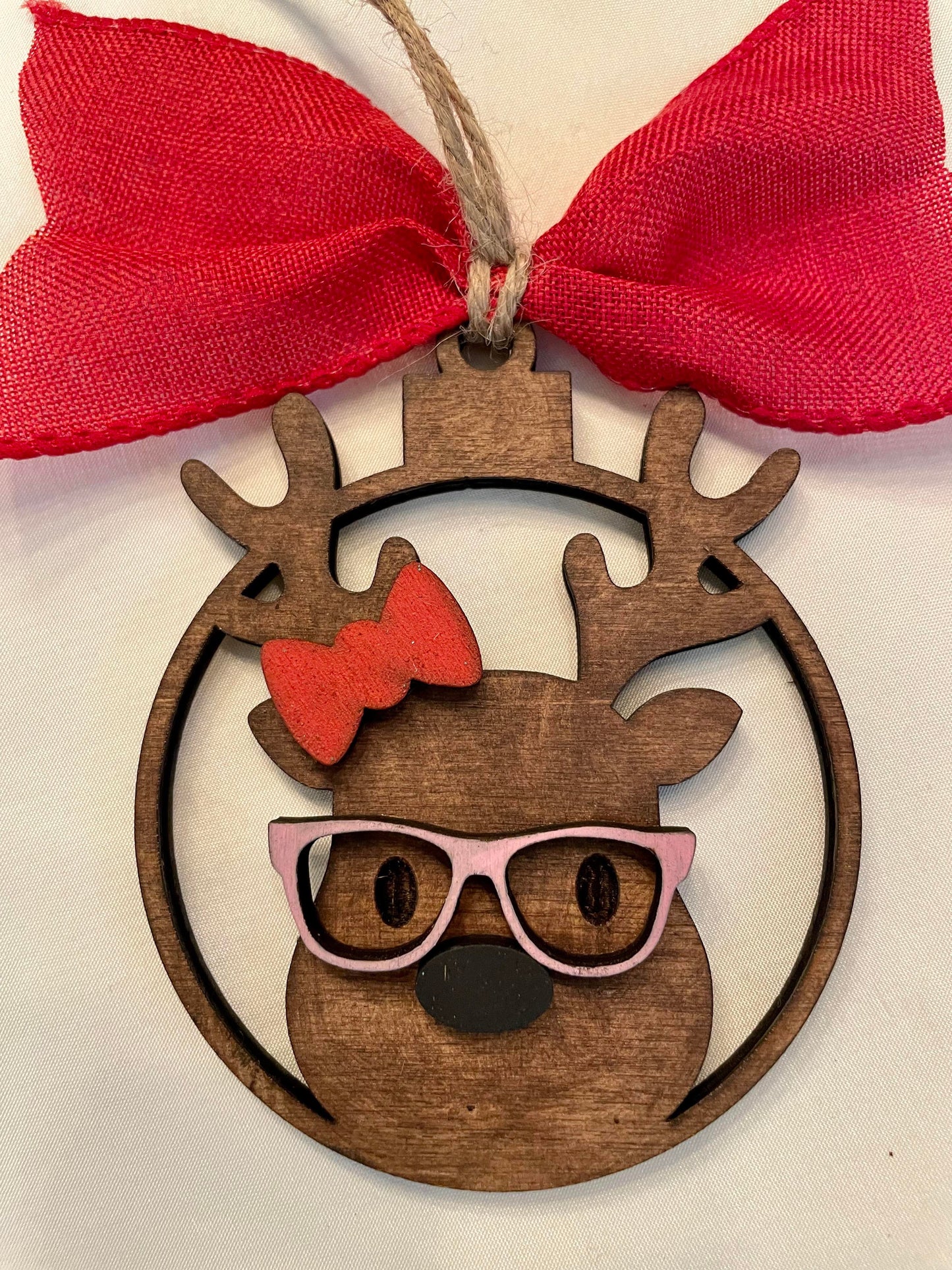 Ornament-Reindeer with Glasses