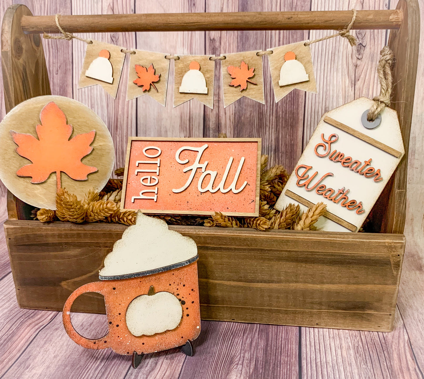 3D Tiered Tray Decor - Fall Cup Tray