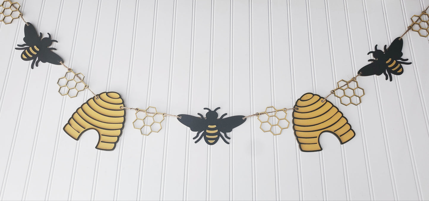3D Banner - 3D Bee and Bee hive