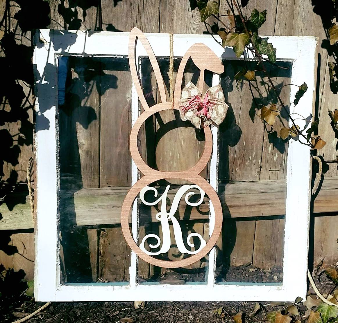 Door hanger Bunny with Letter