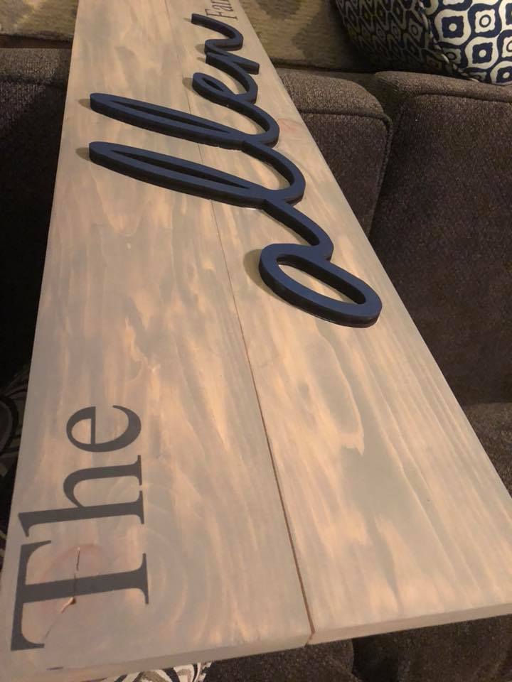 3D Family porch sign
