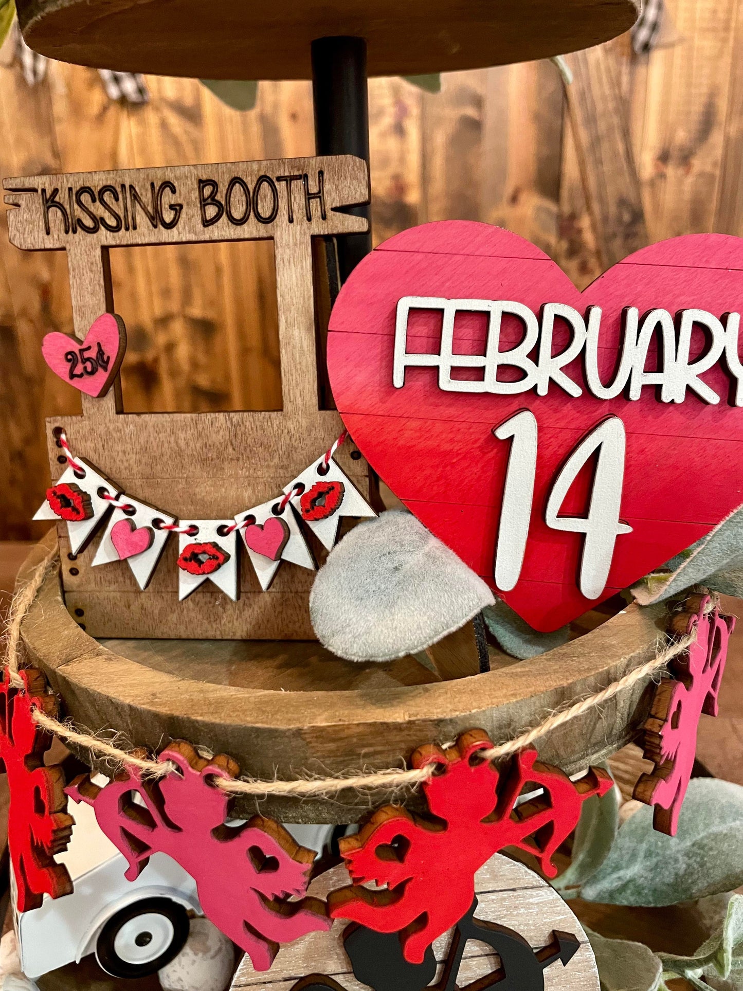 3D Tiered Tray Decor - Valentines Day - Cupid