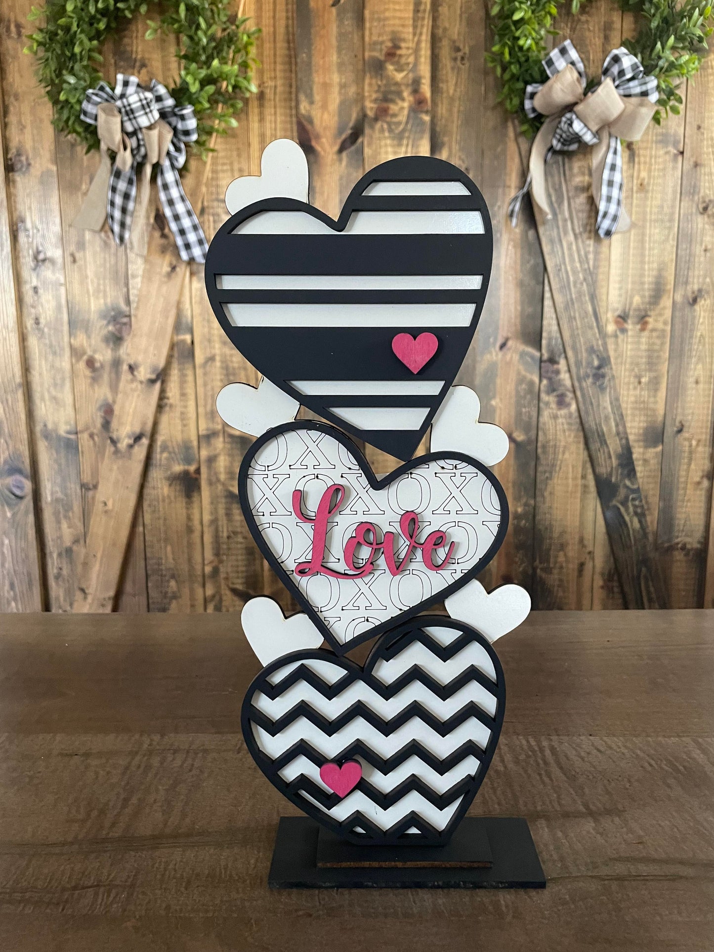 3D Stacked Hearts