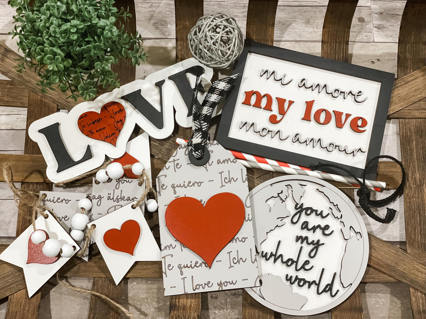 3D Tiered Tray Decor - Valentines Day - You are my whole world