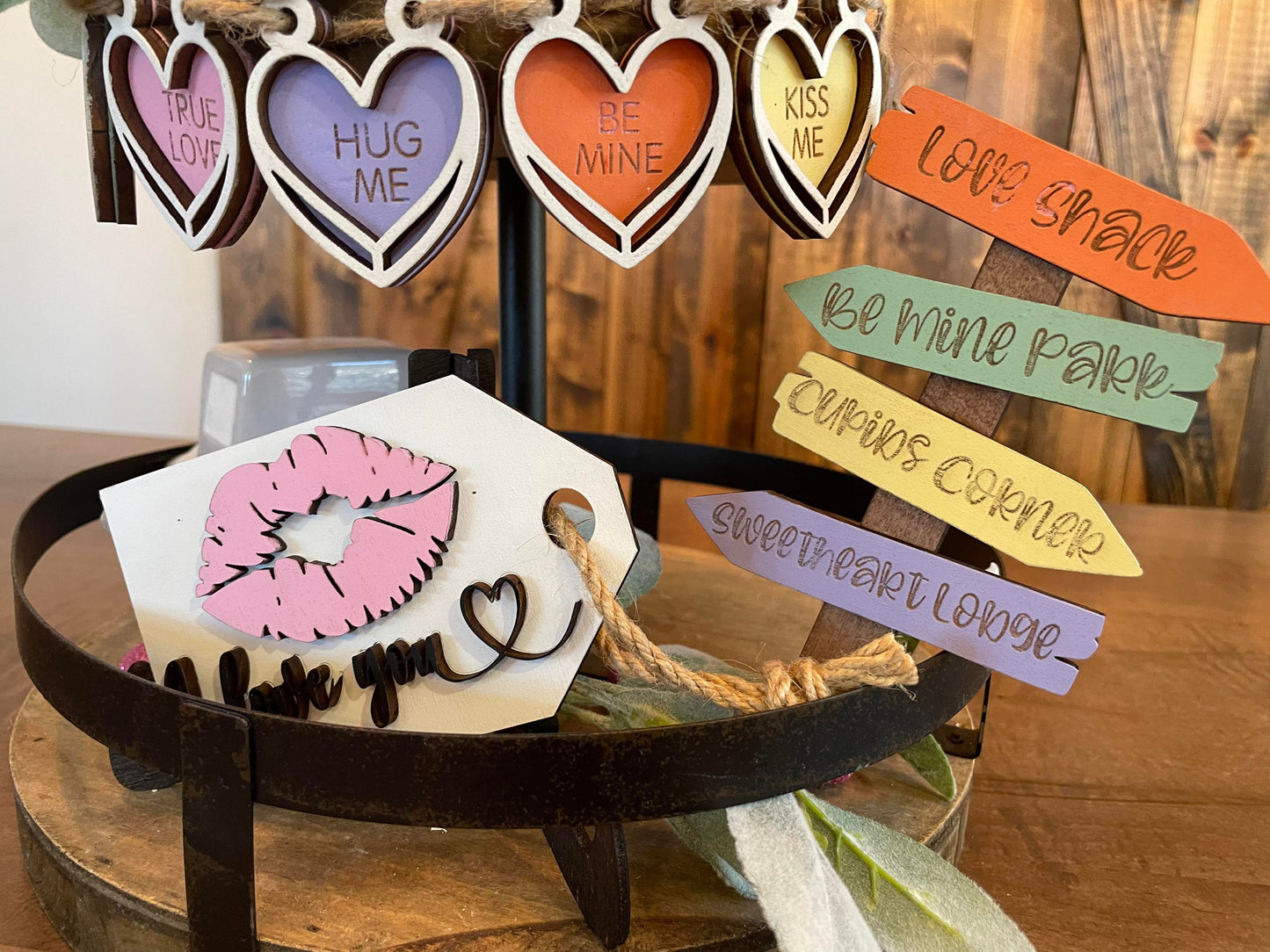 3D Tiered Tray Decor - Valentine's Day Love is in the air truck