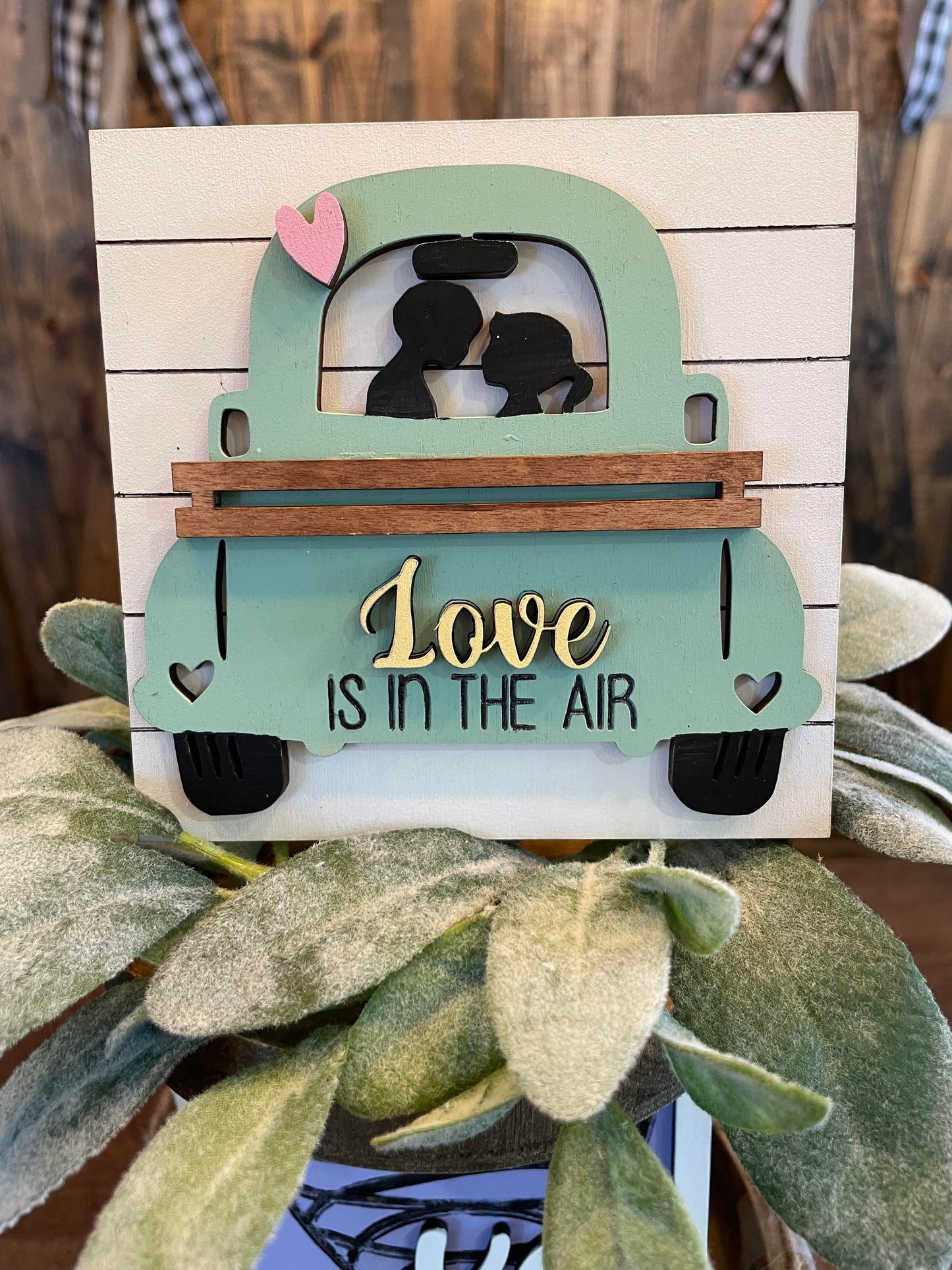 3D Tiered Tray Decor - Valentine's Day Love is in the air truck