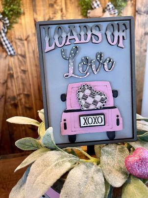 3D Tiered Tray Decor - Valentines Day - Love Birds