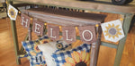 3D Banner - 3D Hello with sunflowers