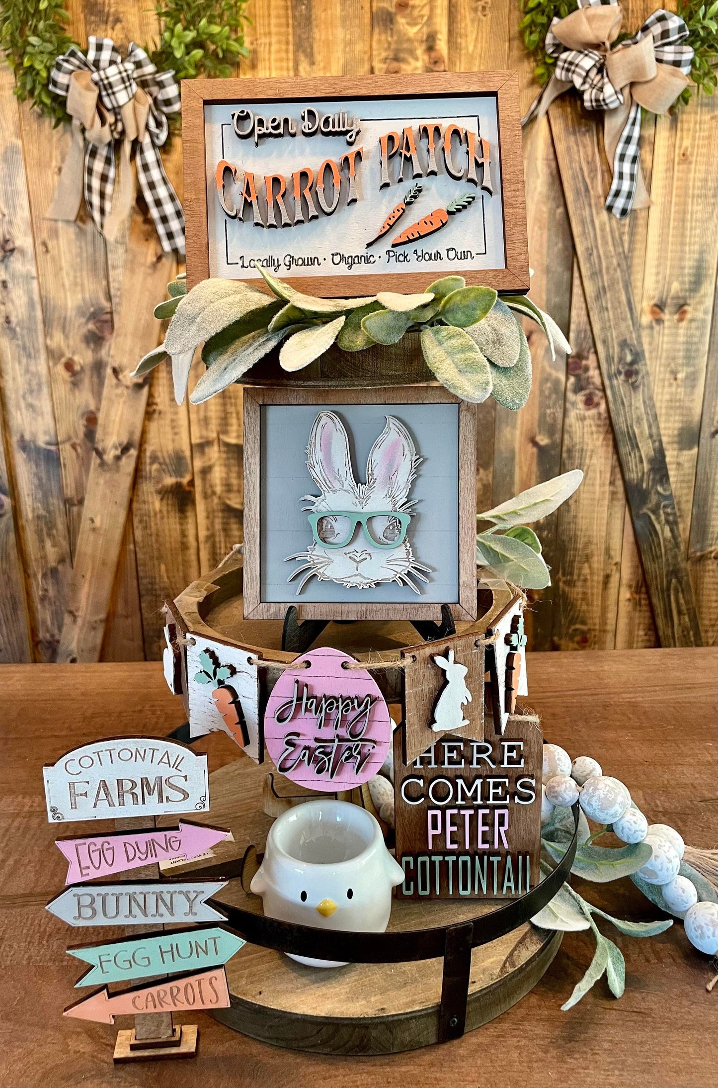 3D Tiered Tray Decor - Peter Cottontail