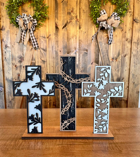 3D Decorative Standing Crosses