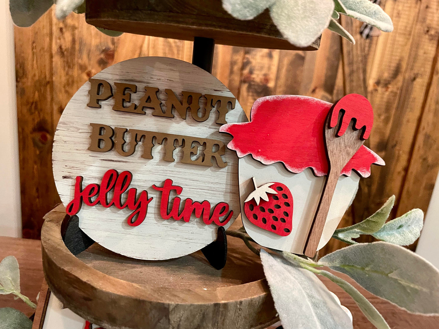 3D Tiered Tray Decor - Peanut butter and Jelly
