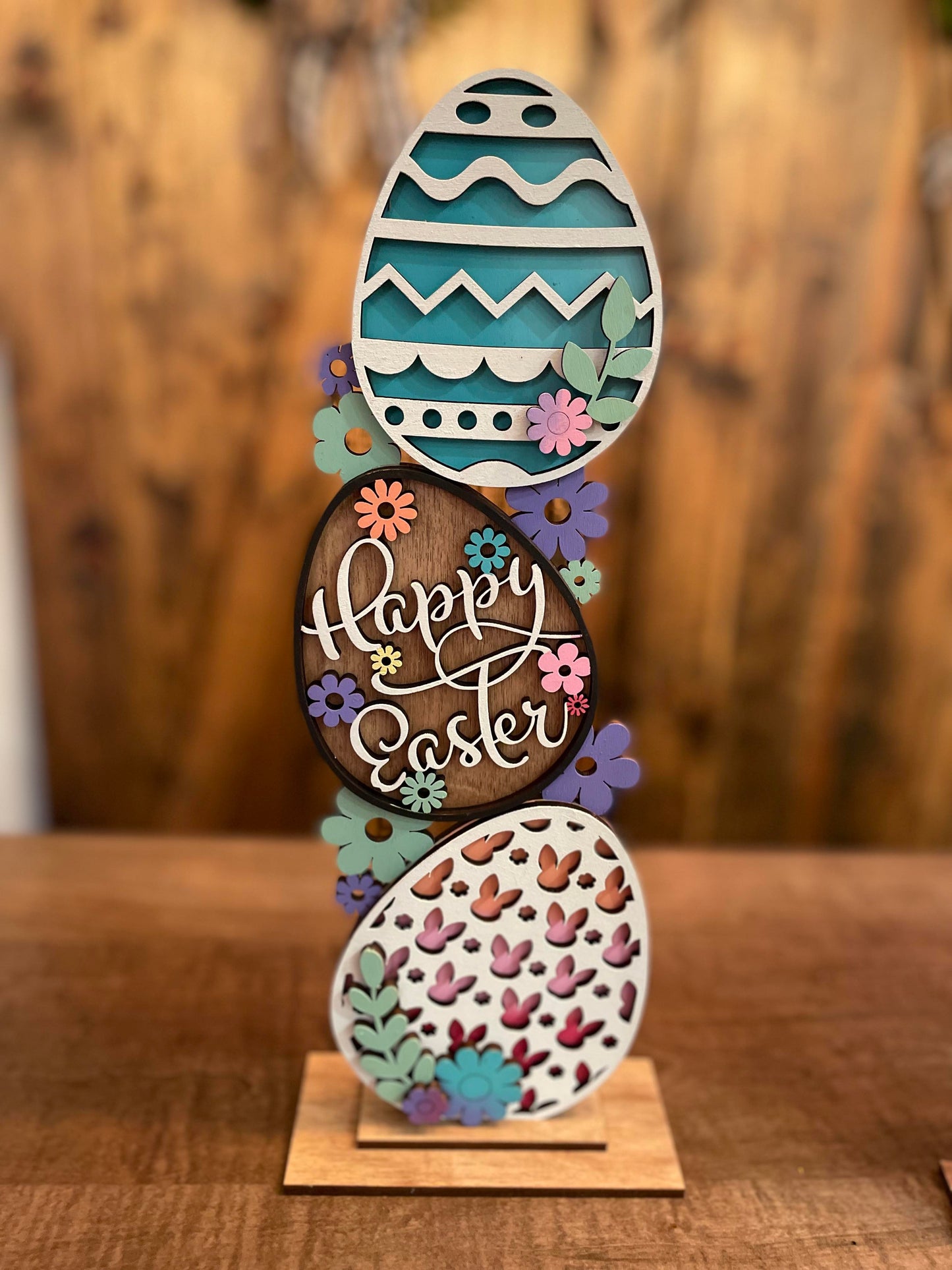 3D Stacked Easter Eggs