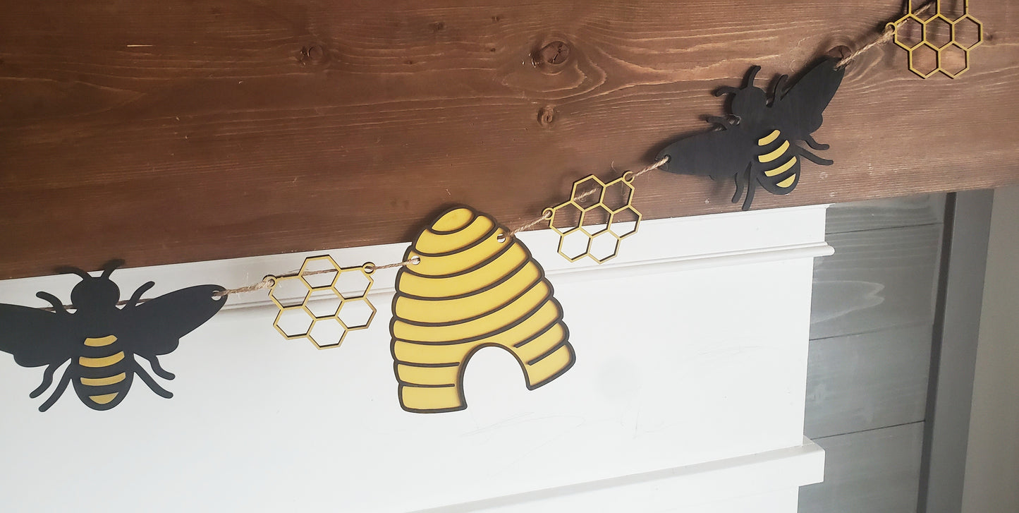 3D Banner - 3D Bee and Bee hive