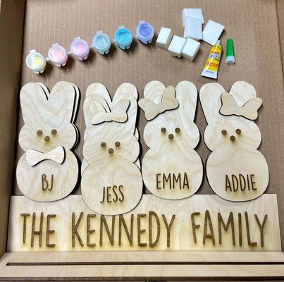 3D Little Bunnies personalized