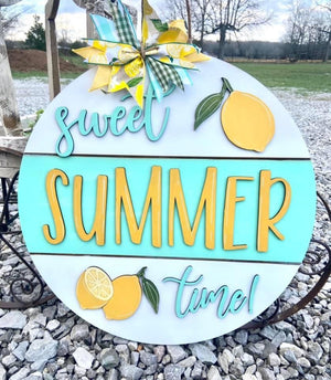 3D Door hanger - Sweet Summer time with lemons