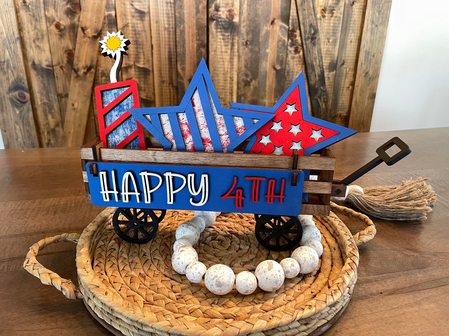 3d Interchangeable Wagon INSERTS - Summer and Patriotic