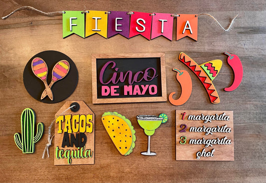 3D Tiered Tray Decor - Cinco De Mayo