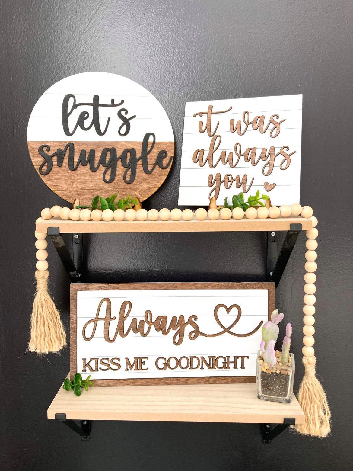 3D Tiered Tray Decor - Lets Snuggle
