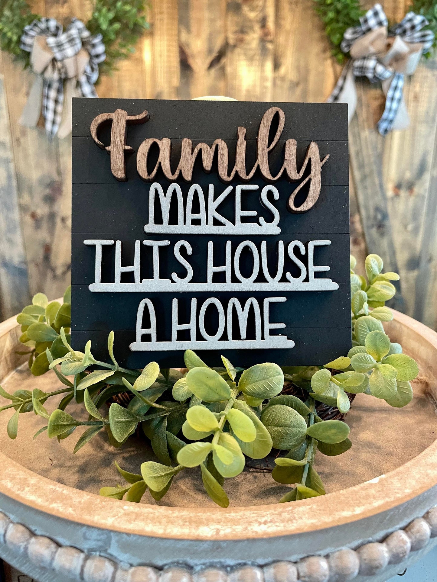 3D Tiered Tray Decor - Family Home