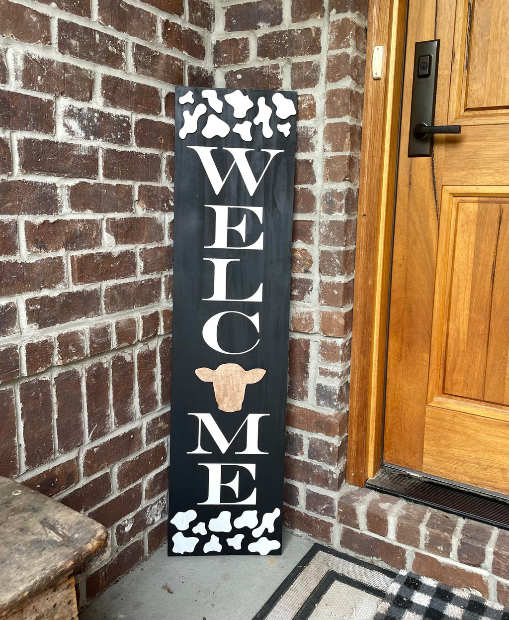 3D welcome with Cow and cow prints