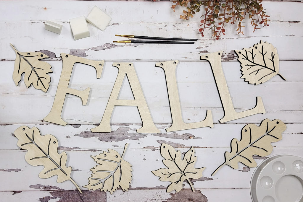 3D Banner - Fall with leaves
