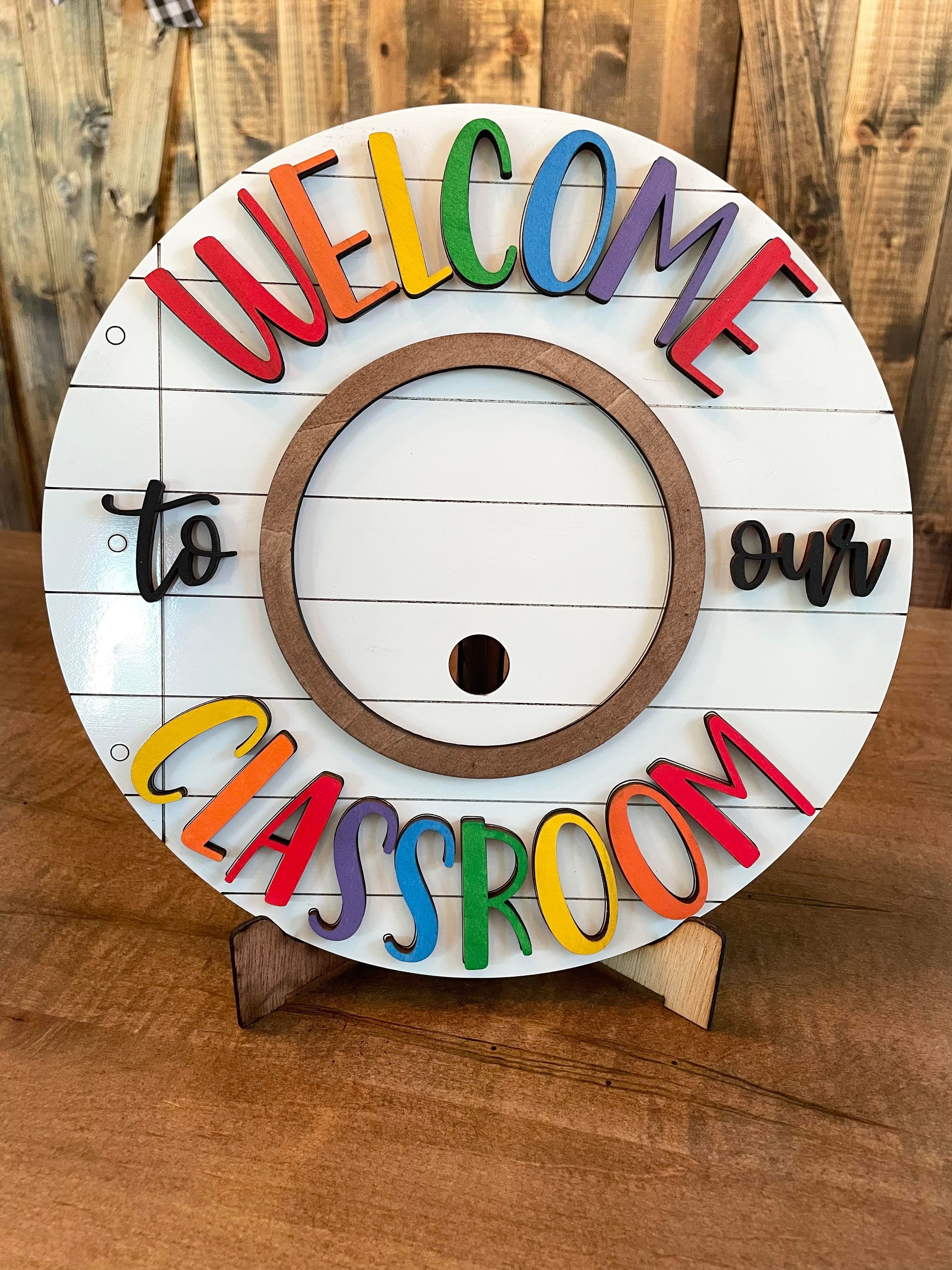 3D Interchangeable Welcome to our Classroom Round BASE – Mommy's Design ...