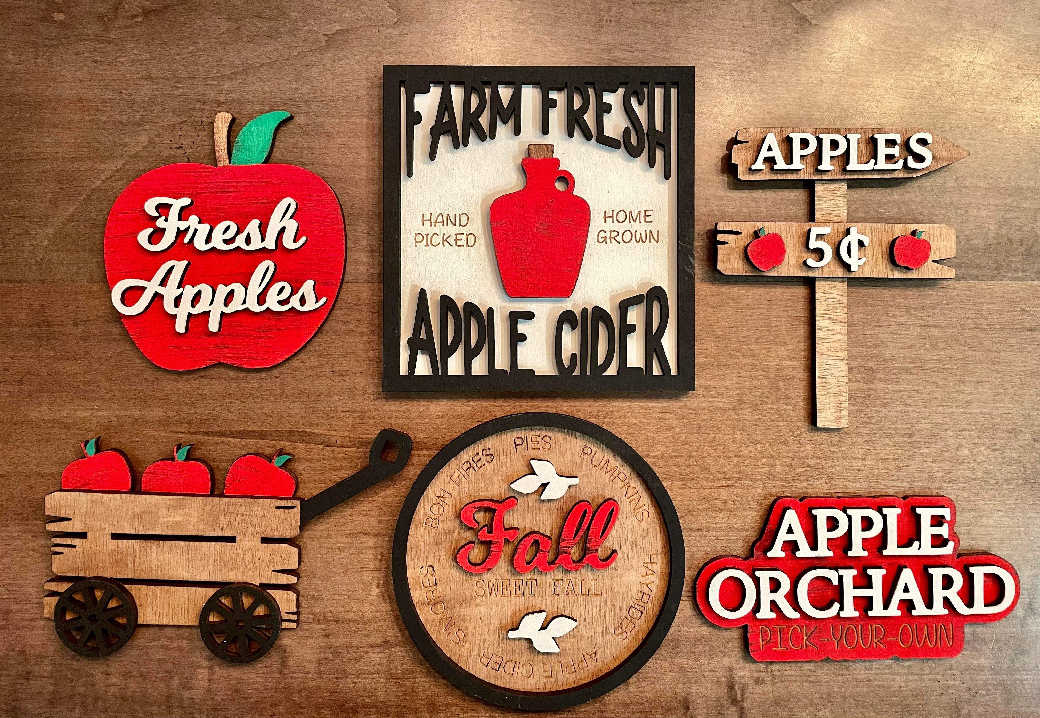 3D Tiered Tray Decor - Apple Orchard