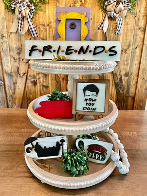 3D Tiered Tray Decor - Friends