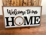 3D welcome to our home interchangeable Round Inserts