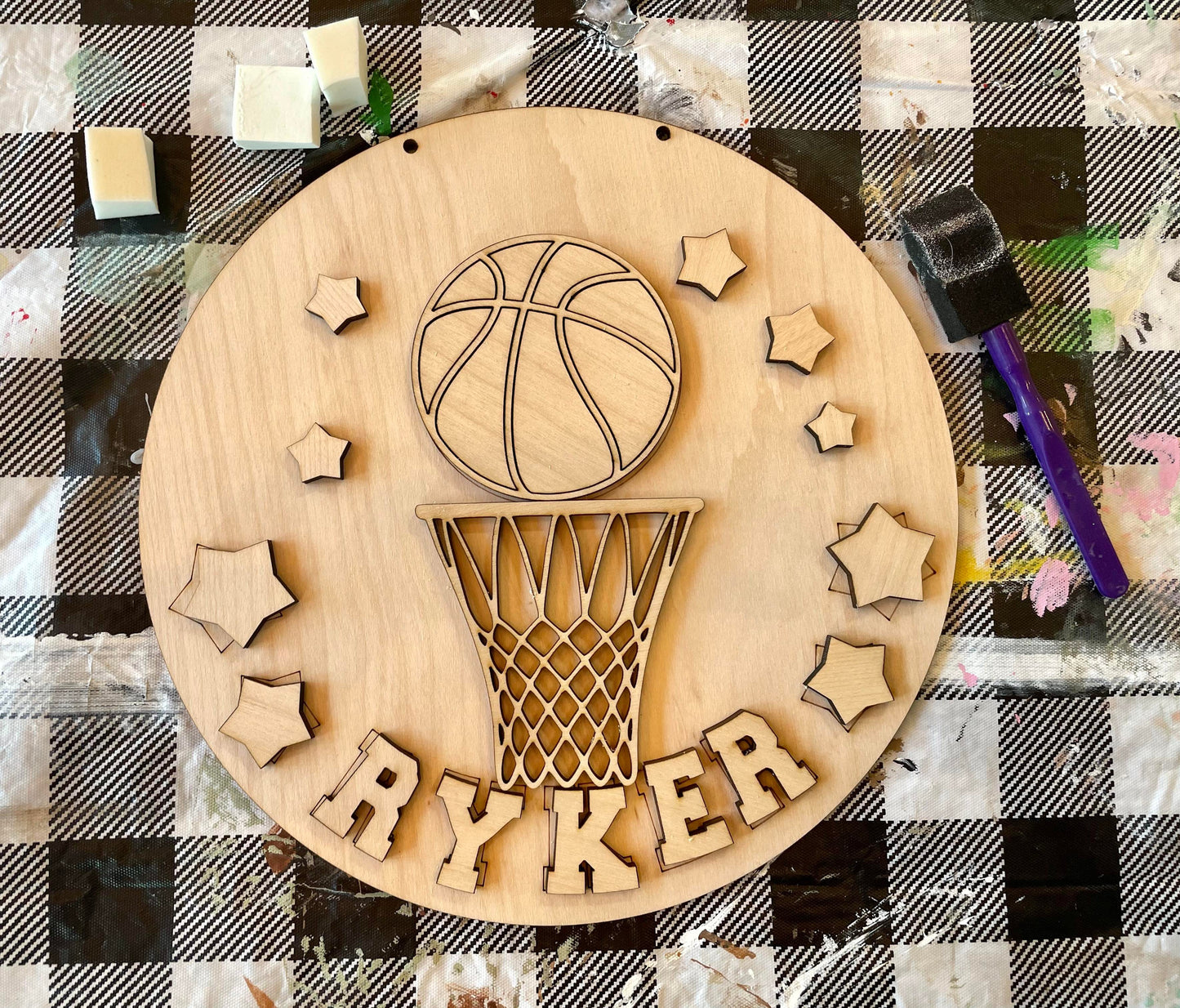 3D Basketball/Hoop with Name