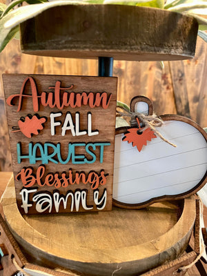 3D Tiered Tray Decor - Autumn Blessing