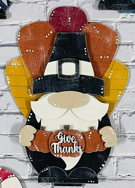 3D Standing Thanksgiving Turkey Gnome