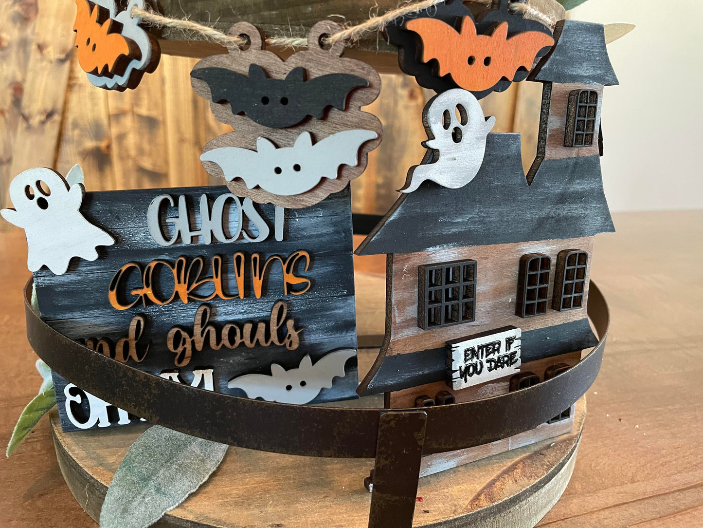 3D Tiered Tray Decor - Haunted House