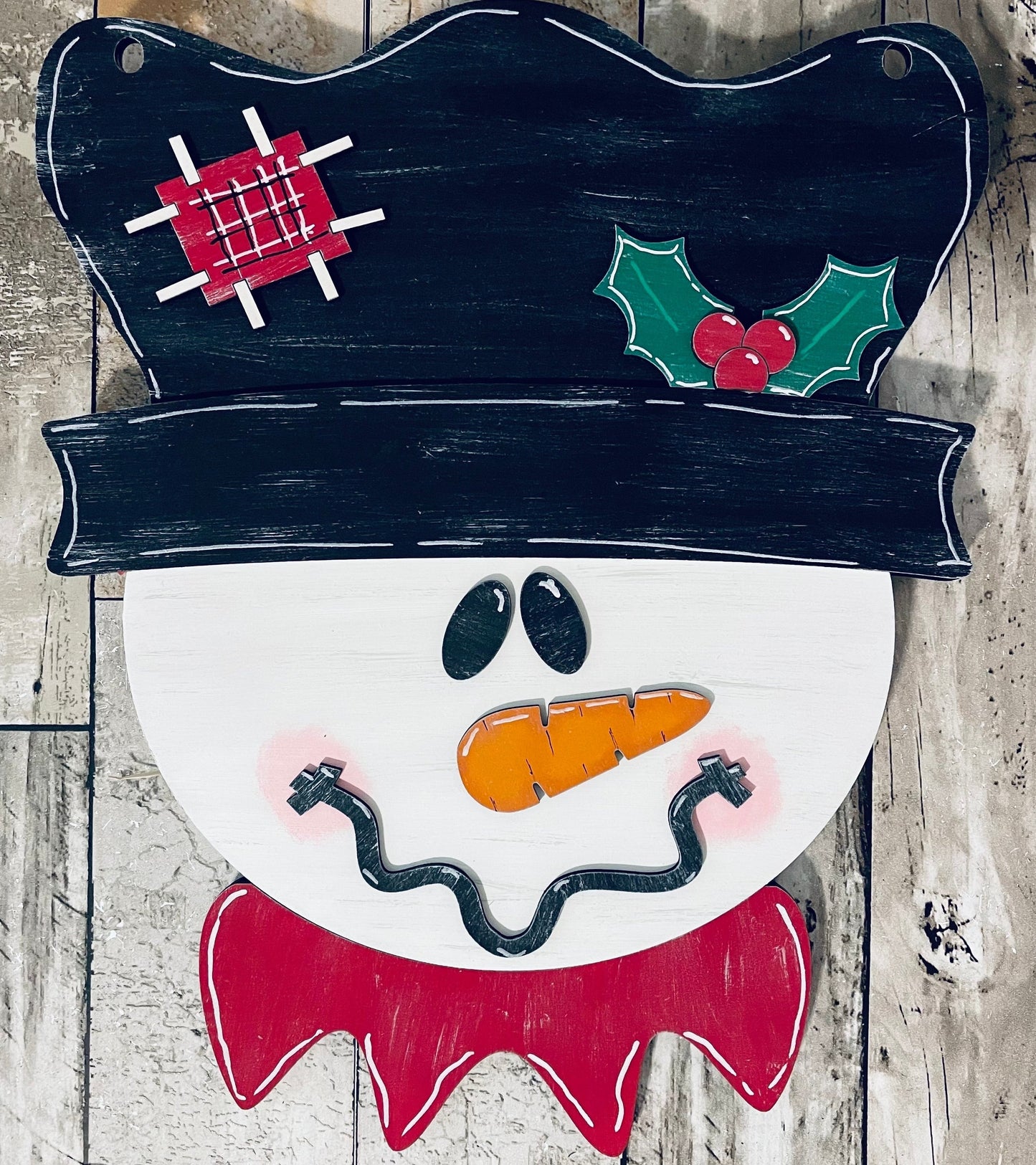 3D Doorhanger - Scarecrow Snowman