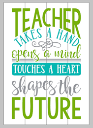 Teacher-takes a hand and opens the mind