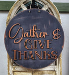 3D Door hanger - Gather and Give Thanks