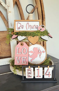3D Tiered Tray Decor - Valentines Day - Be mine