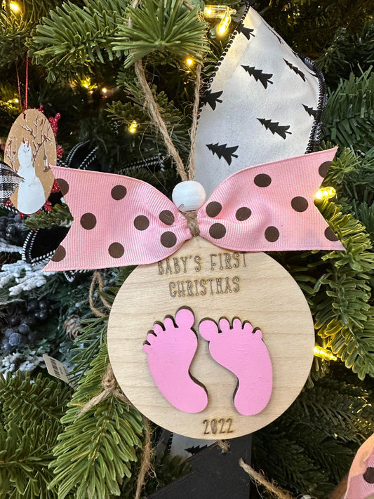 Ornament- Babies first Christmas with Feet