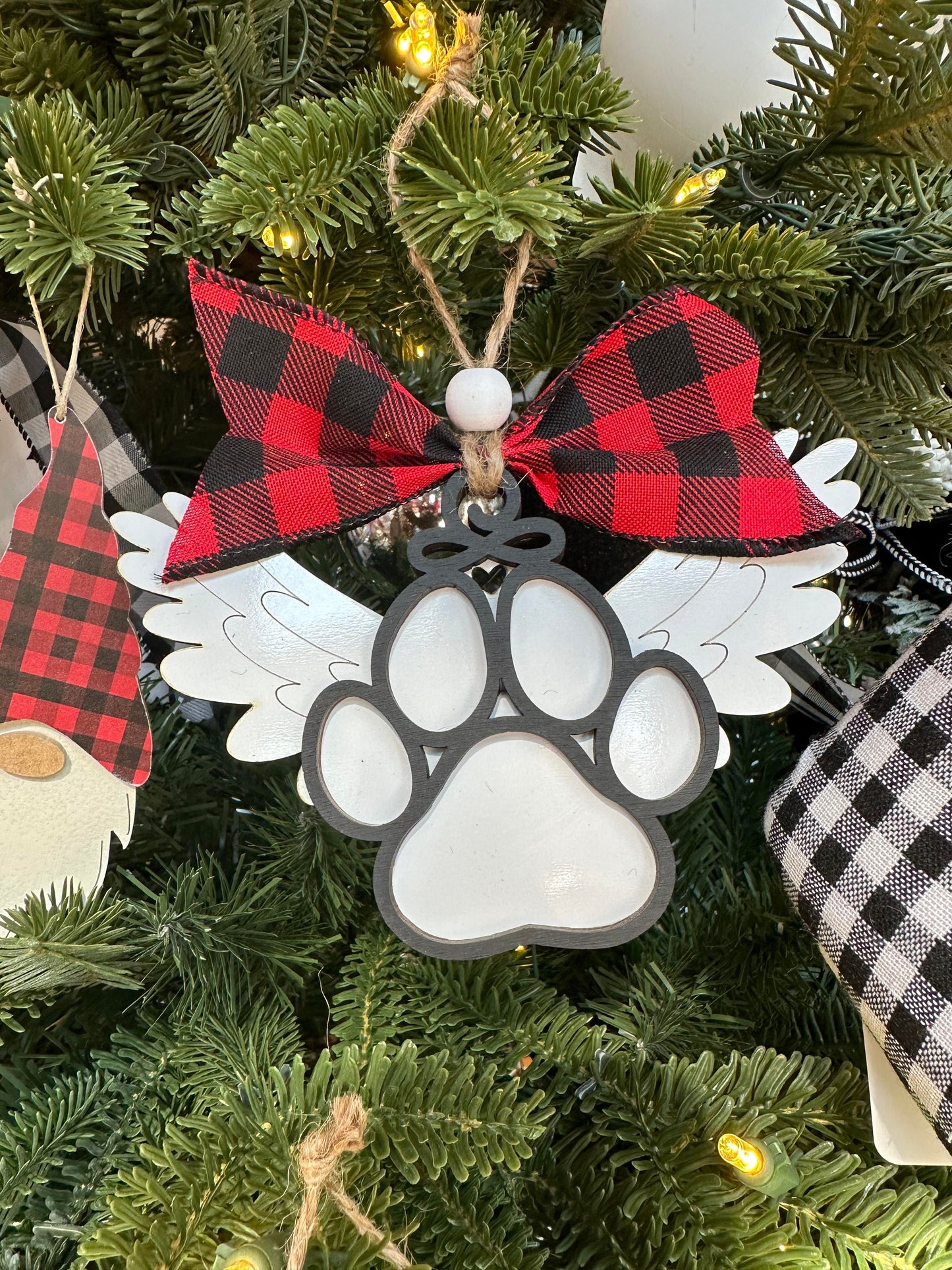 Ornament - Pawprint with wings