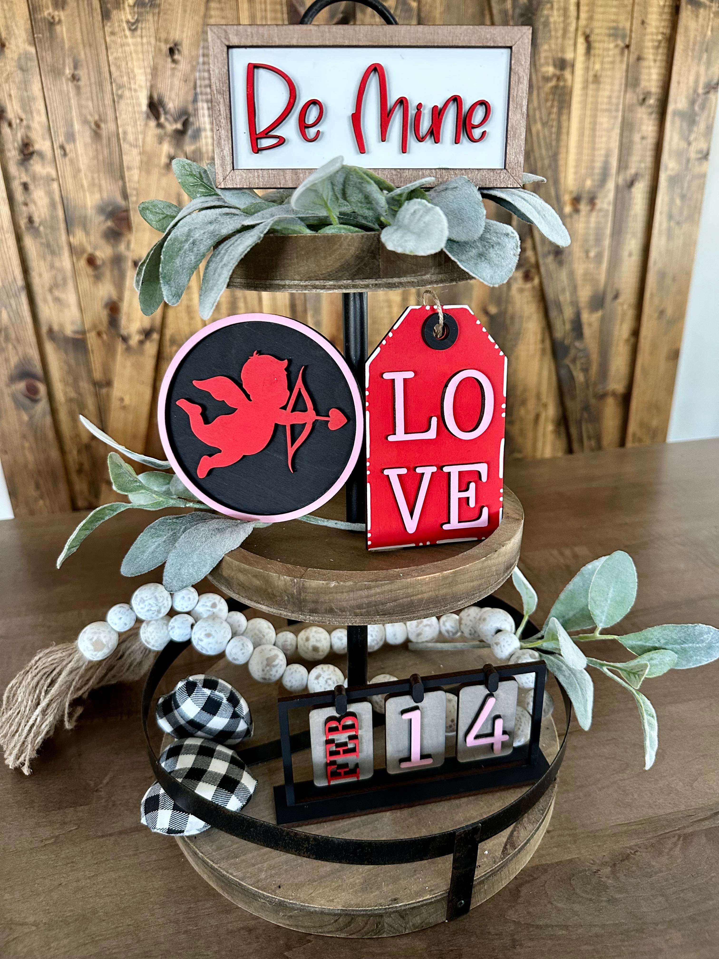 3D Tiered Tray Decor - Be Mine Valentine's Day