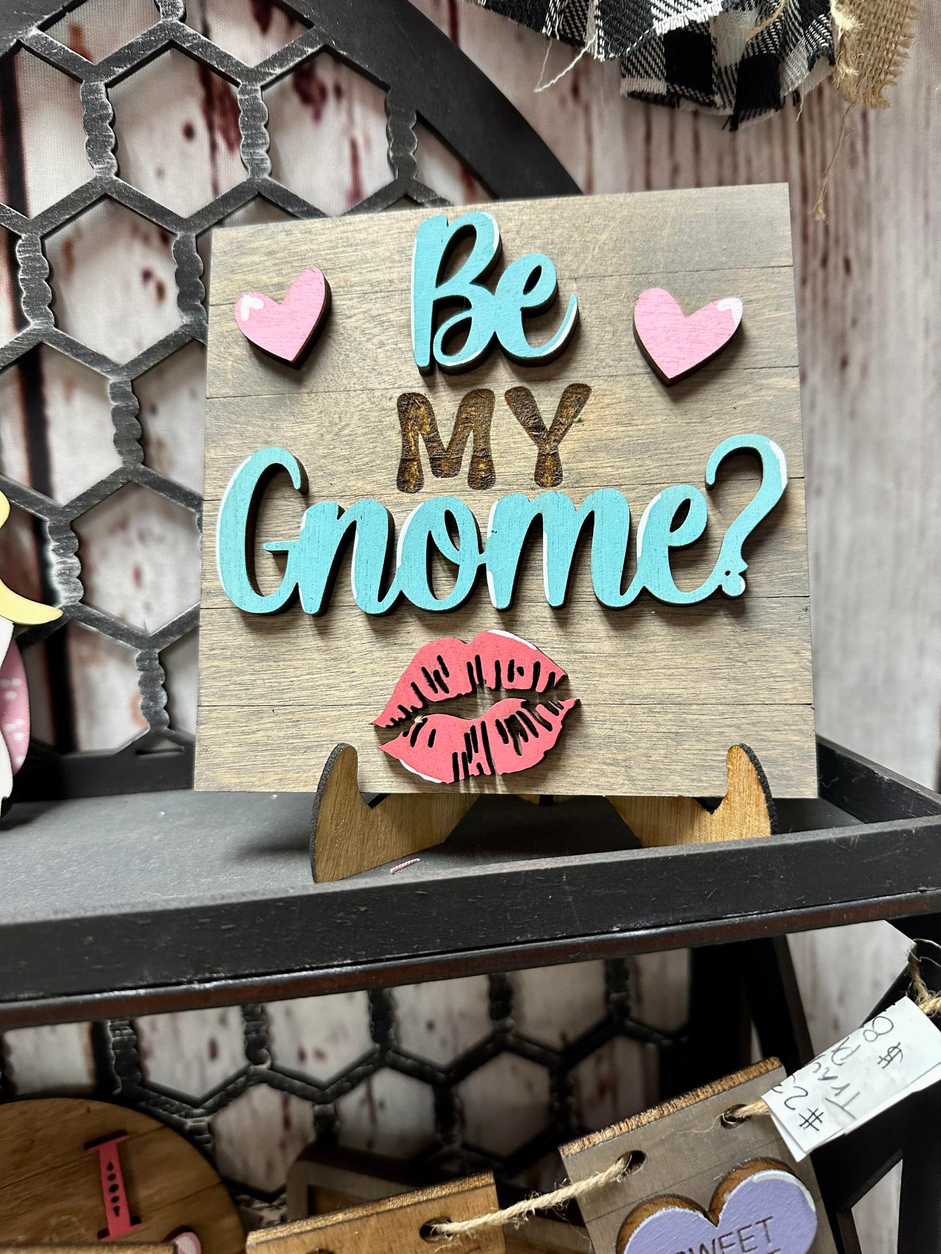 3D Tiered Tray Decor - Be my Gnome Valentine's Day