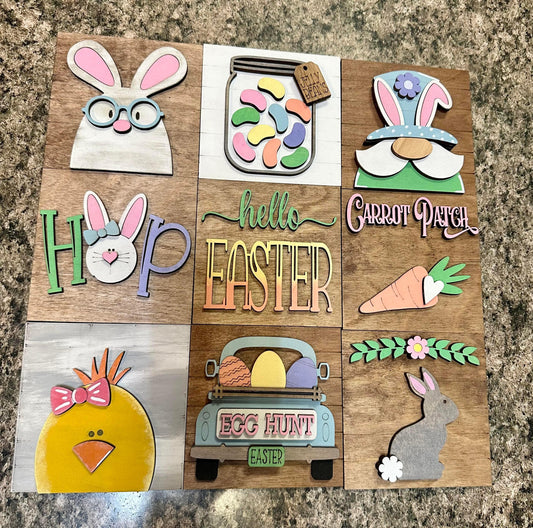 3D Interchangeable Square INSERTS - Easter and Spring