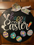 3D Door hanger - Happy Easter with Eggs