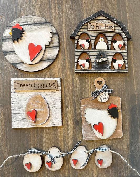 3D Tiered Tray Decor - The Hen House