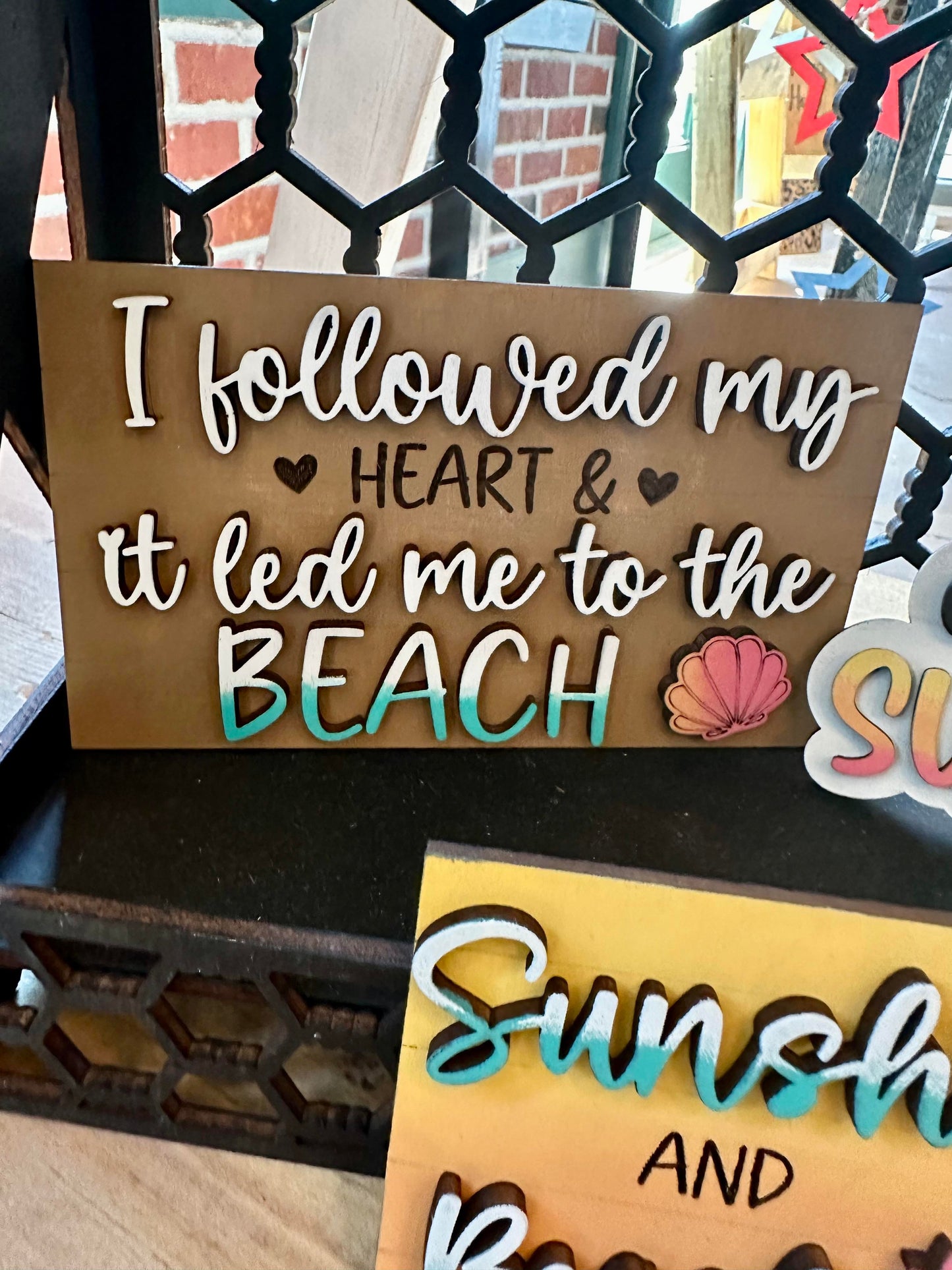3D Tiered Tray Decor - Sunshine and Beach