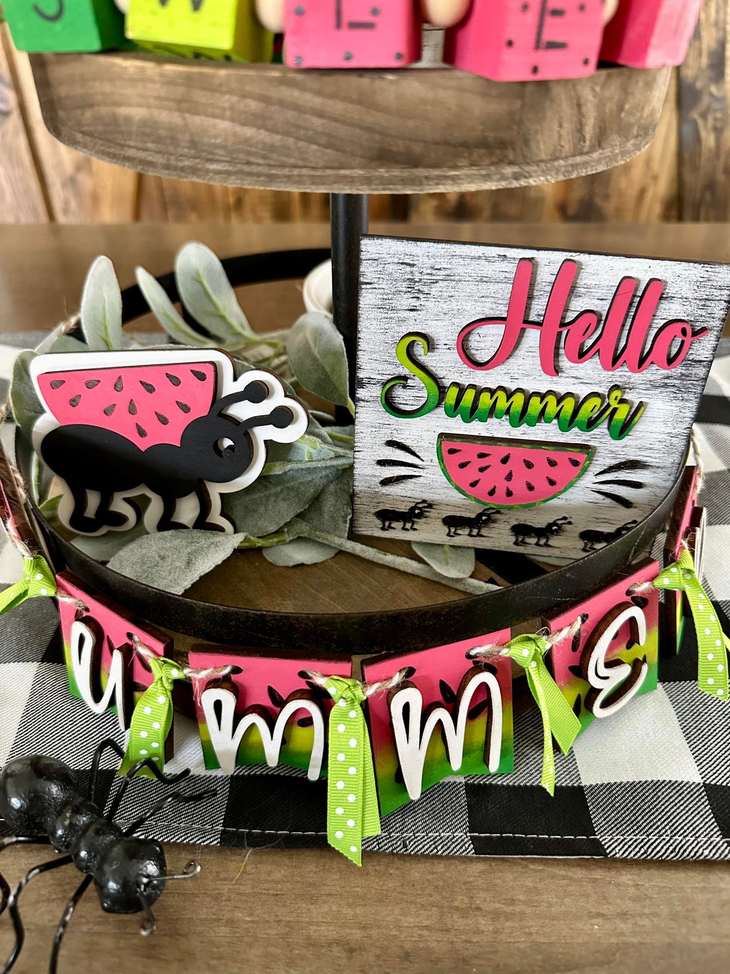 3D Tiered Tray Decor - Watermelon Sweet Summertime