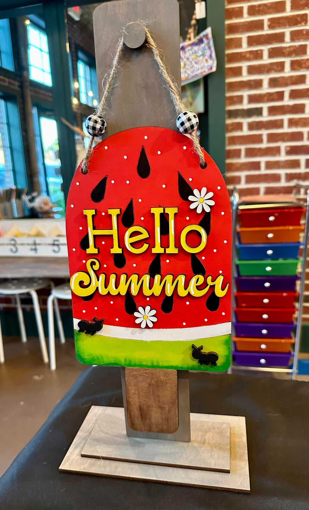 3D Door hanger - Hello Summer Watermelon Ant Popsicle