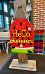 3D Door hanger - Hello Summer Watermelon Ant Popsicle